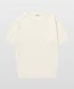MANNERGRAM Upw Washable Cotton Round Short Sleeve Knit Off White