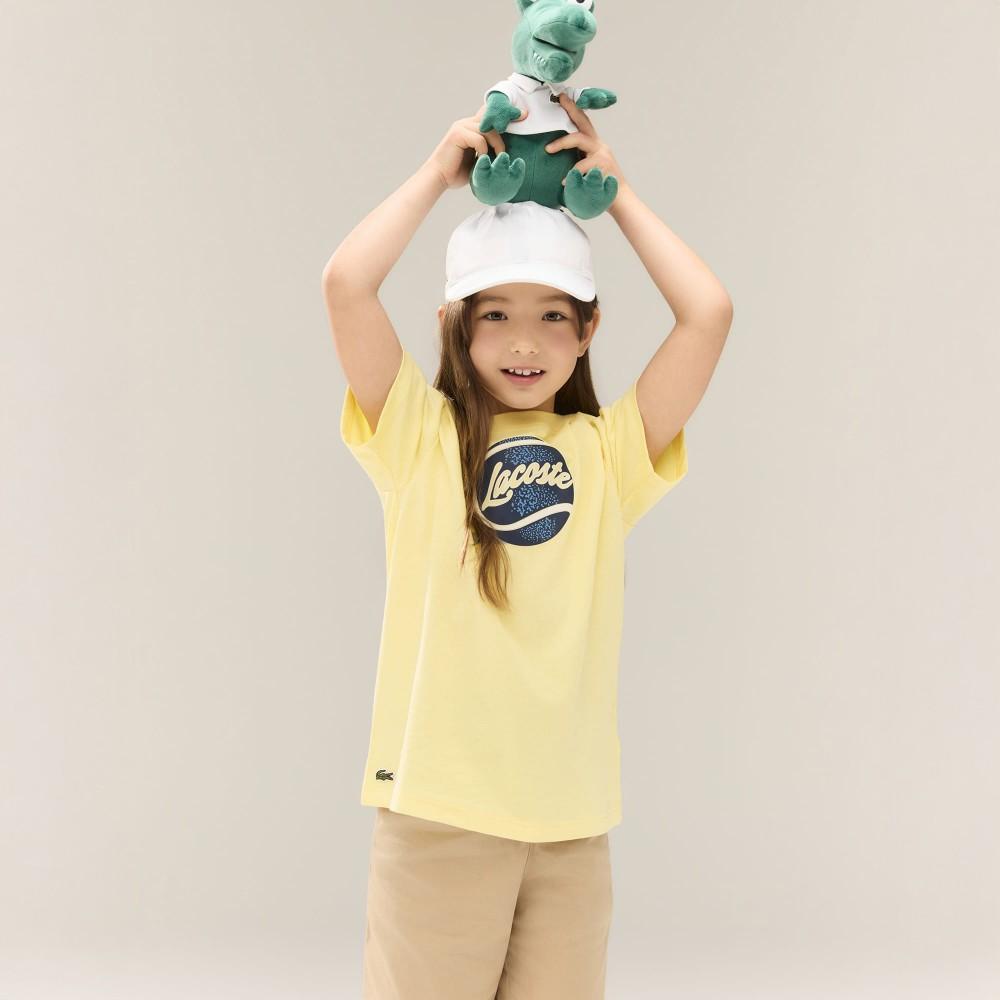 Lacoste Детская футболка с графическим принтом, короткий рукав TJ6907-56G107