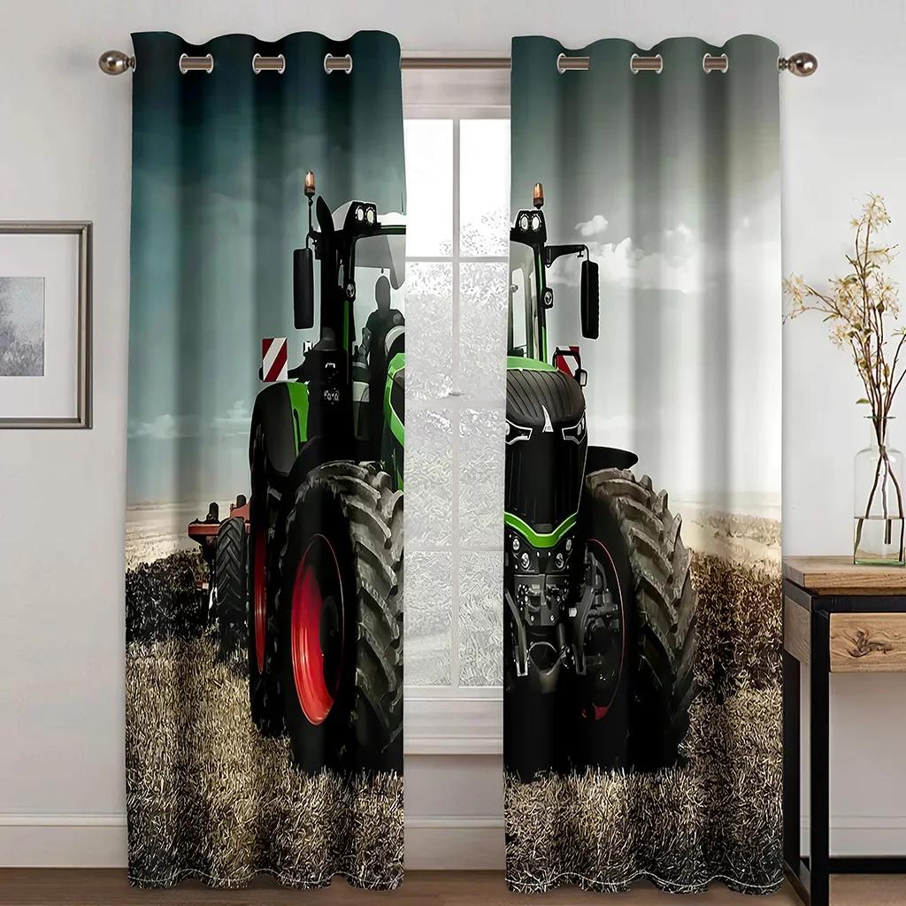 Синий грузовик гоночный автомобиль внедорожник тонкие окна шторы для мальчиков гостиная спальня балдахин декор 2 шт бесплатная доставка