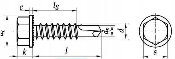Self-drilling screw hexagon head 3.5x25 500 pcs