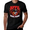 KPFX Rebel Radio 103.6 FM Skull Black T-Shirt
