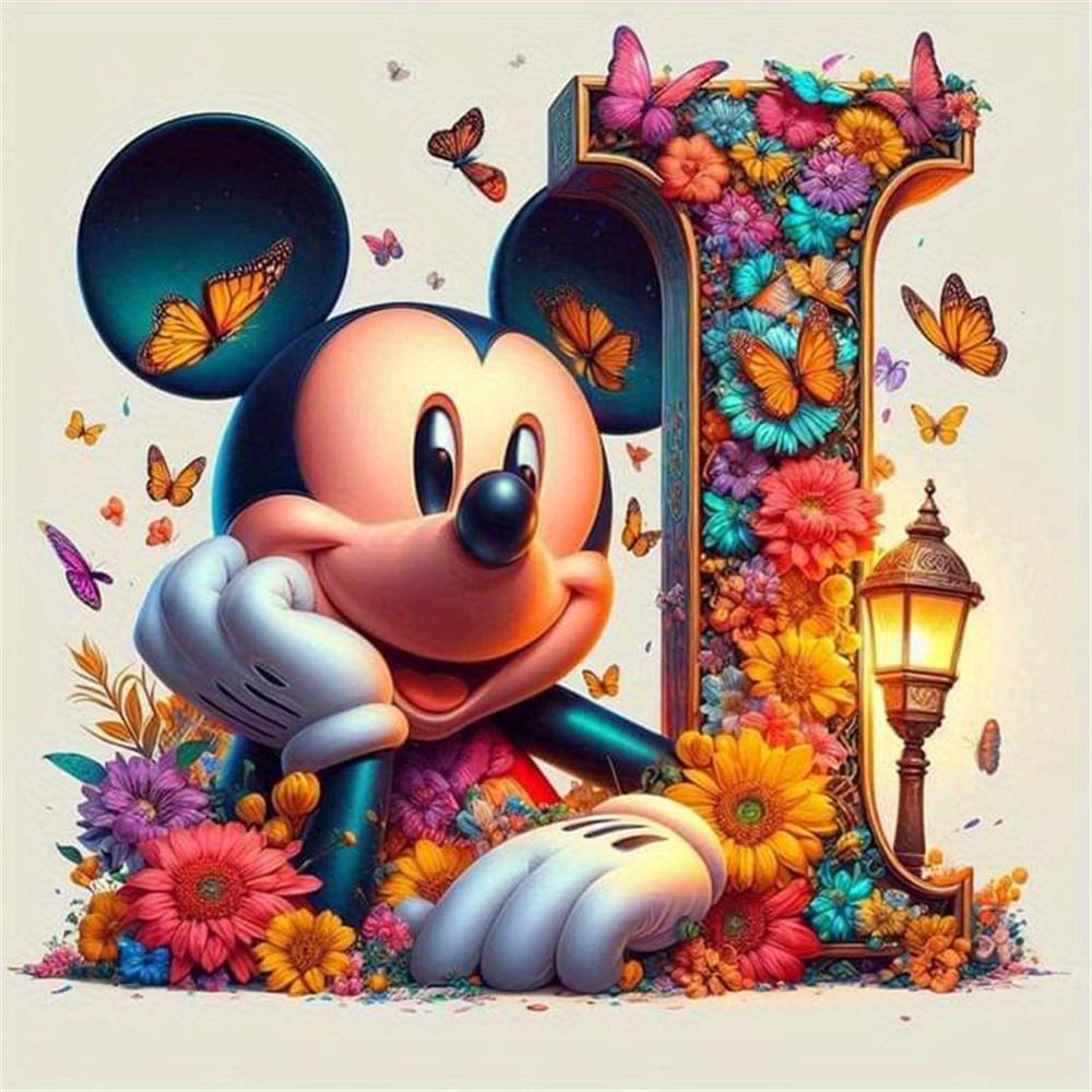 Disney Микки Маус Алмазная Живопись Буквы Мультфильм Алмазная Мозаика Стразы Картинки Минни Вышивка Цветок Настенное Украшение