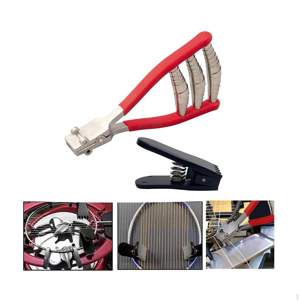 Badminton Starting Clamp, Stringing Tool, Three Spring Wide Head Easy To