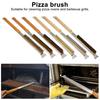 Pizza Oven Brush 53.5cm Long Professional Pizza Oven Cleaner with Wooden Handle Stainless Steel Pizza Oven Cleaning Tool for Grill Stone Cleaning