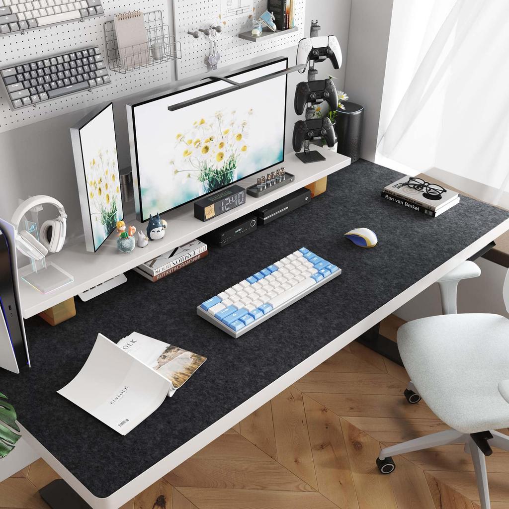 BREENHILL Настольный коврик 120, большой войлочный коврик для стола 120x60 см, шумопоглощающая основа, тихая защита стола, идеально подходит для клавиатуры и мыши дома и в офисе