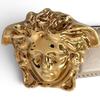 Отличный ремень VERSACE пряжка с мотивом Медузы бежевый Телячья кожа мужской Б/у