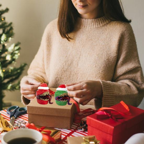 1/2 шт Рождественская шапка инопланетяне кубики смола Санта шляпа кубики украшения Heavy Duty