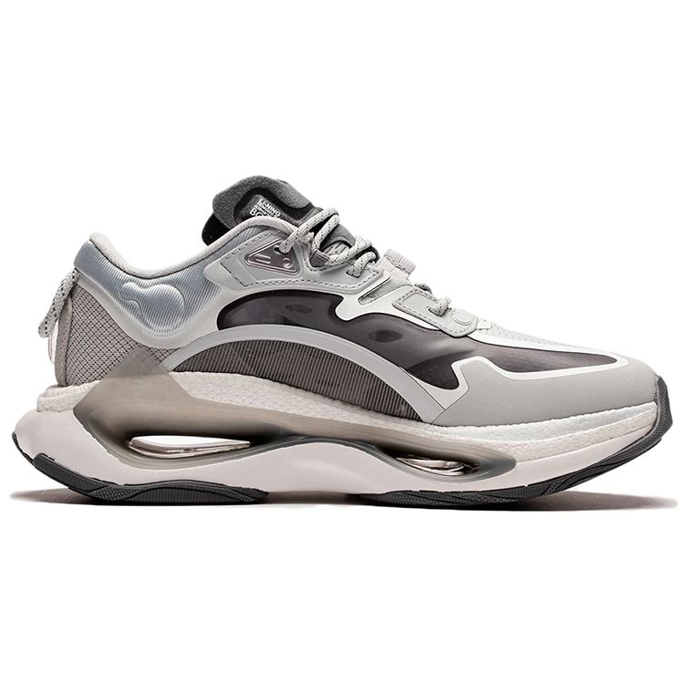 Li Ning Chao Yue Infinity Легкие дышащие кроссовки Rebound с низким верхом, спортивные повседневные туфли, мужские кроссовки Glacier-Gray AZGS053-3