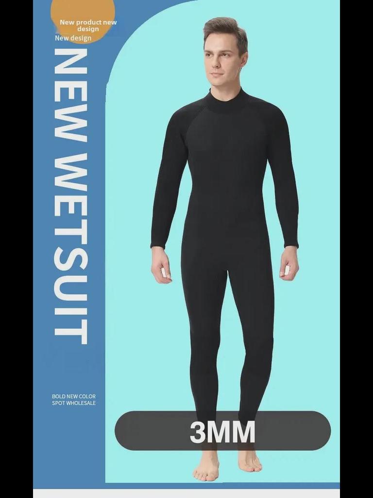 Унисекс-гидрокостюм толщиной 3 мм с солнцезащитным экраном — водонепроницаемый, защита от медуз, для сноркелинга, серфинга, фридайвинга.