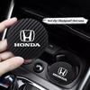 kymcz10 2Pcs Car Water Cup Pad Leather Sound Insulation Mat For Honda Civic Accord Crosstour Spirior Odyssey Avancier UR-V Sienna CR-Z
