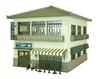 Sankei Scene Series Modern Cafe Paper Craft 1/87 MK05-04