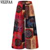 Women's Fashion Casual Colour Block Print High Waist Trousers Pants & Capris