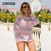 Women's New Summer Hollow Leakage Beachwear One Neck Sunscreen Knitwear