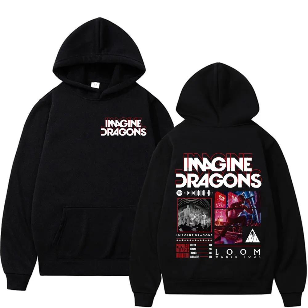 Band Imagine Dragons Loom World Tour Hoodies Men Women Fashion Hip Hop Vintage Classic Hoodie Oversized Y2k Pullover Tracksuit Female Male Clothing