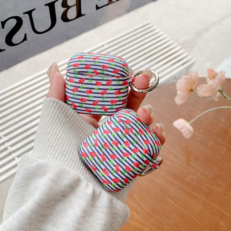 New AirPods 1 protective case earphone case cherry ins earphone case niche advanced sense AirPods