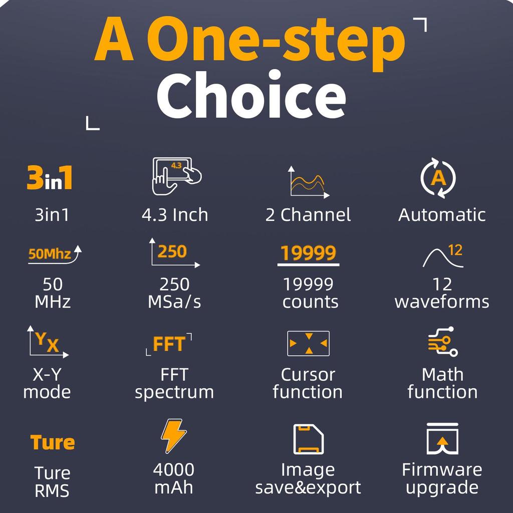 FNIRSI 2C53P сенсорный экран портативный цифровой осциллограф 3в1 2 канала 50МГц 250Ms/S