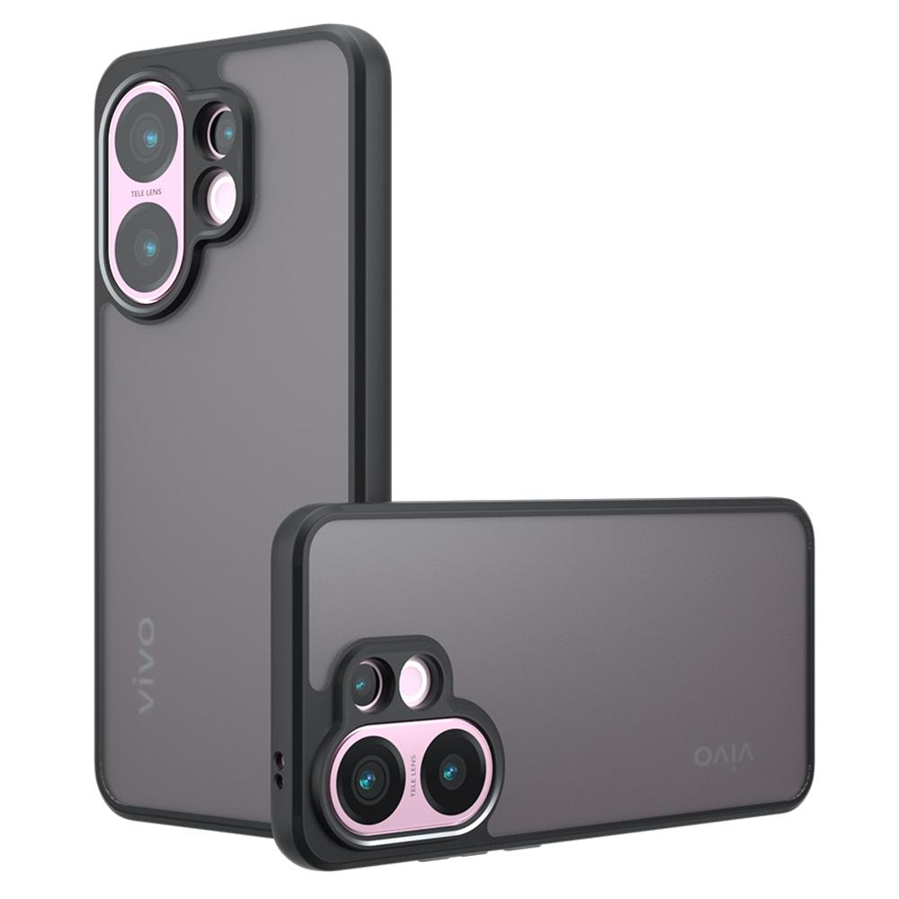 Чехол для vivo S30 5G, Skin-Touch TPU + PC, Матовая задняя крышка телефона, Прозрачный черный