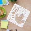 Plastic Reusable Drawing Painting Stencils Templates, for Painting on Scrapbook Fabric Tiles Floor Furniture Wood, Square, Moon Pattern, 300x300mm