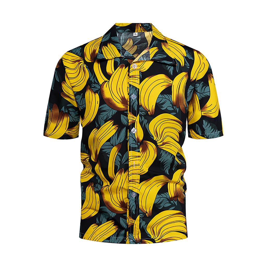 Mens Floral Hawaiian Shirts Short Sleeve Button Down Beach Shirts