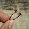 Кольцо «Спящая красавица» с бирюзой, медные гальванические украшения, регулируемое кольцо, кольцо ручной работы с драгоценным камнем, гальваническое медное кольцо, подарки для женщин