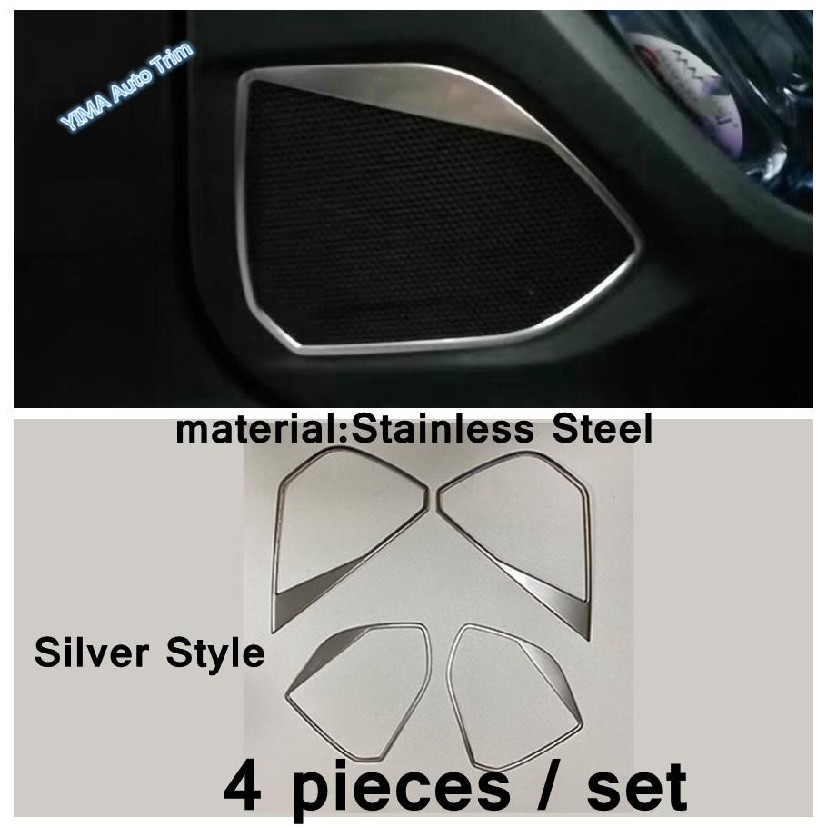 Silver Interior Fit For Peugeot 3008 5008 GT 2017 -  Glove & Gear Shift Box Sequ / AC Vent / Door Handle Bowl Cover Trim