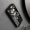 Чехол для телефона 'Оккультный череп' Черно-белый Стеклянный Для IPhone17 Air 16 15 17 14 Pro Max 13 12 11 X XS XR Plus Для Samsung S 25 24 23