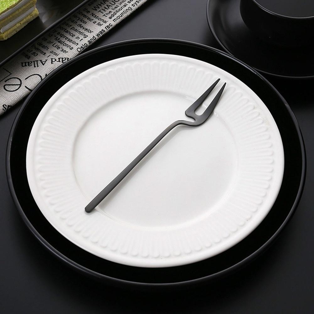Stainless Steel Fruit Forks Pickle Forks Cocktail Salad Dessert Cake Forks Tableware for Banquet Party Seafood Dinner