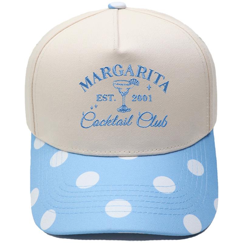 MARGARITA Cocktail Club Truck Driver Hat Embroidery Color Matching Baseball Cap Men's and Women's Casual