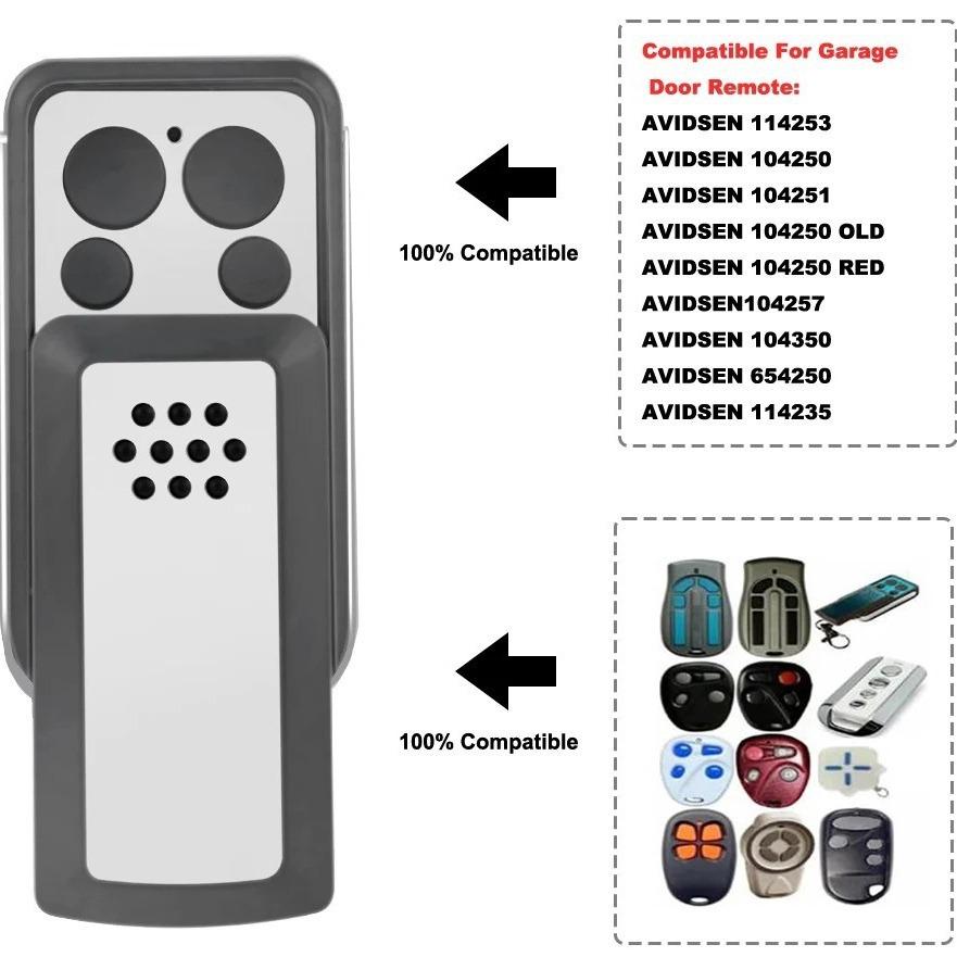 AVIDSEN Garage Door Remote 433MHz Rolling Code Handheld Transmitter Garage Key