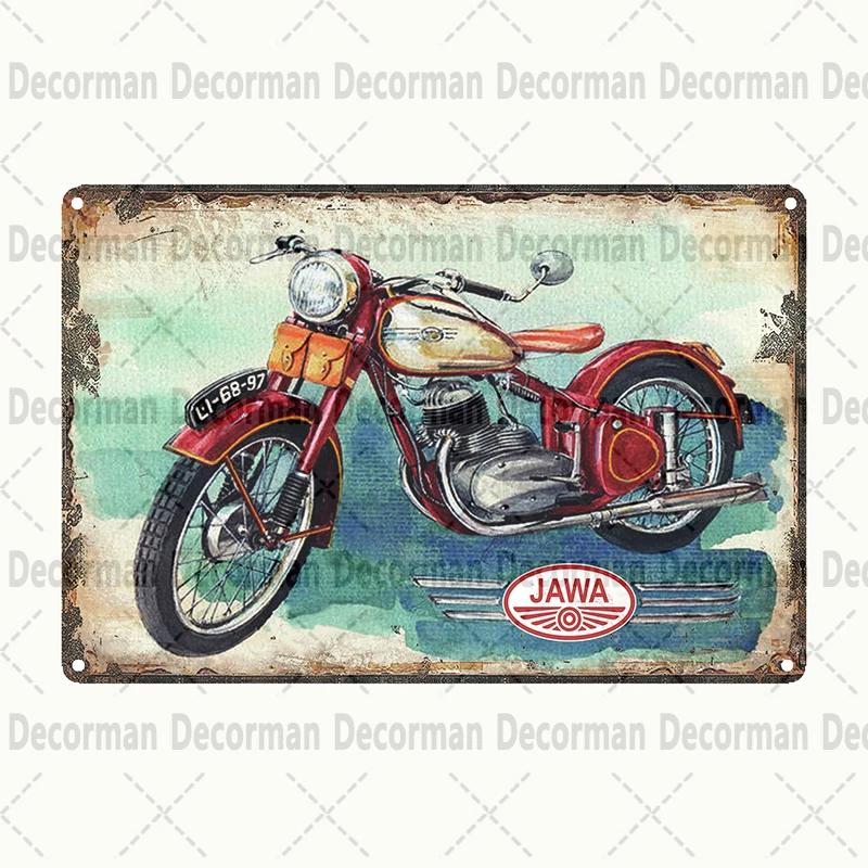 [ DecorMan]  JAWA BSA Мотор Металлические Знаки Постеры Винтажная Живопись Индивидуальный Декор Клуба LTA-1704 винтажный декор