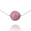 [R5969] - Artisan Silver Necklace 'Mineralia' Silver Rhodonite - 10 Mm