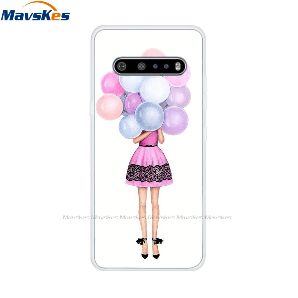 Силиконовый чехол для LG V60 ThinQ 5G, чехол, мягкая ТПУ задняя крышка, чехол для телефона с печатью для LG V60 V50 ThinQ 5G, чехол, Fundas, бампер