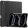 For iPad Pro 13 (2024) Stand Case Shock-Absorbent Leather Tablet Cover with Pen Slot