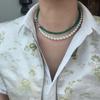 Double-Layer Shijia Pearl Red Agate Necklace, Slightly Inlaid With 8-Character Buckle, Chalcedony Collarbone Chain, Tiger'S Eye Stone, Black Agate