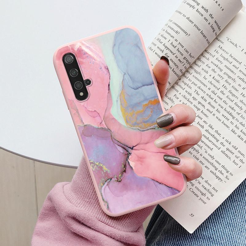 Чехол для телефона с мраморным узором для Huawei Nova 5T Защитный чехол Мягкий Funda для Huawei Nova 5T Nova5T 5 T Силиконовый чехол Capa