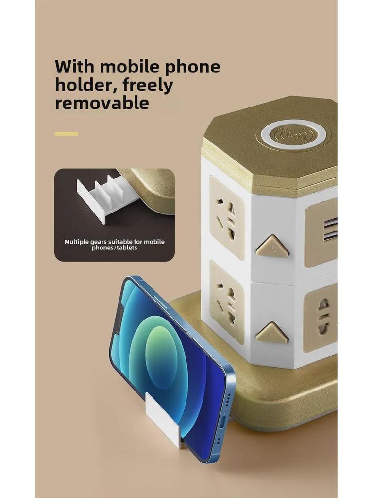 Вертикальная беспроводная многофункциональная USB-розетка для зарядки с креативным дизайном