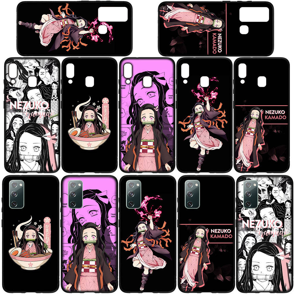 For iPhone 16 15 Xiaomi Redmi Note 14 13 12 11 Pro Max X 8 16e Samsung Galaxy S25 S24 S23 Moto OPPO Huawei Anime Demon Slayer Kamado Nezuko Phone Case