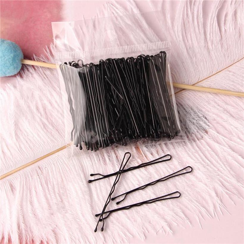Аксессуары Минималистичные женские заколки из металла, 100 шт./компл., зажимы для девочек, волнистые невидимые заколки для волос