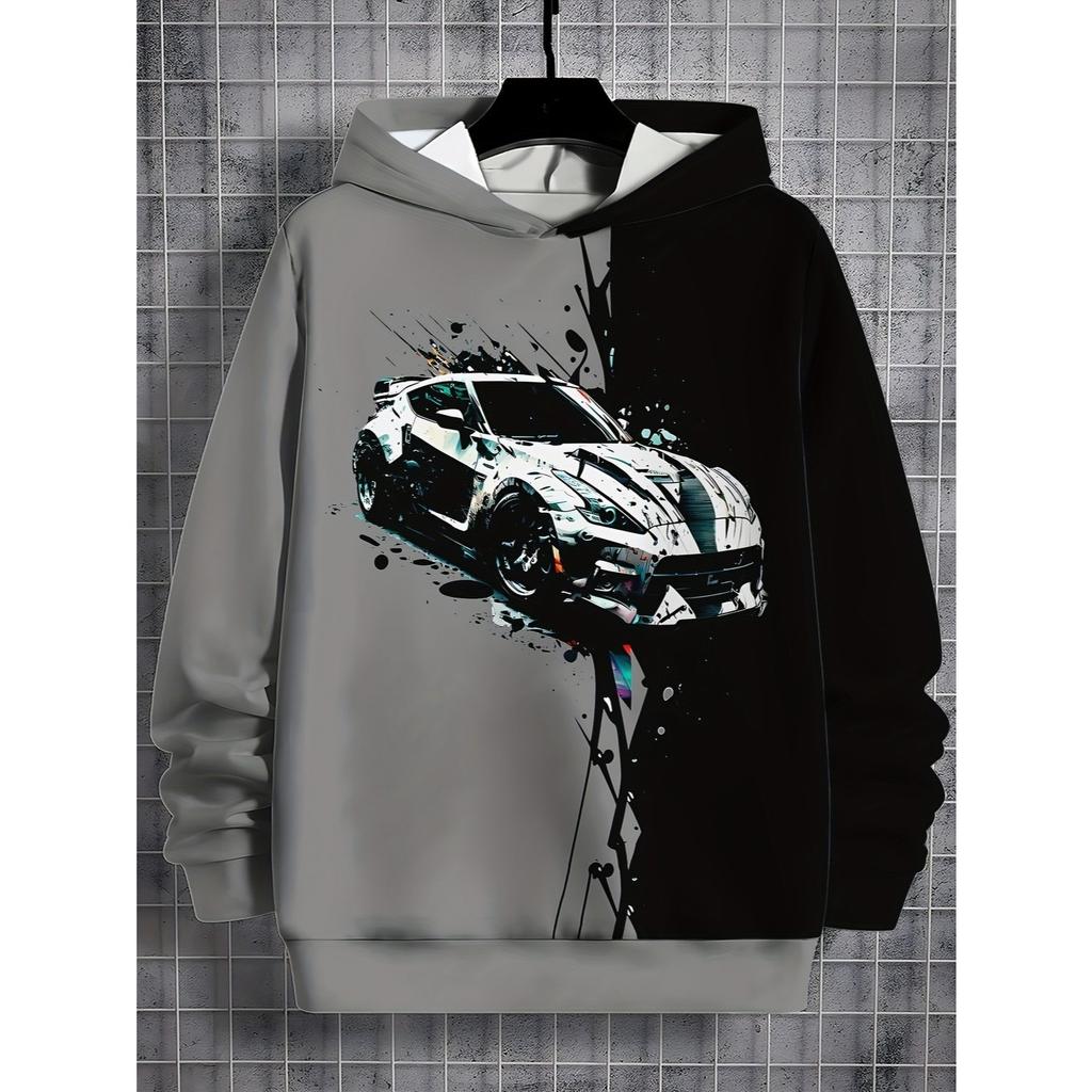 Худи с капюшоном для мальчиков, повседневная модная толстовка с 3D-принтом для весны, осени и зимы, детский пуловер с длинным рукавом, детская одежда