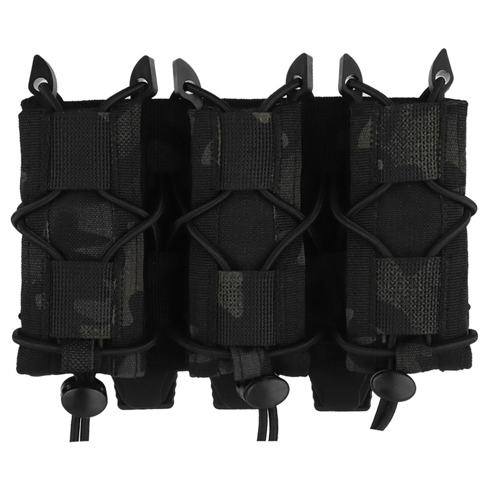 Прочный тройной 9-миллиметровый чехол для журналов Molle с открытым верхом, эластичный регулируемый держатель для магазинов