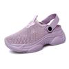 Большие размеры однотонных сетчатых туфель на толстой подошве, легкие и удобные туфли для летнего использования на открытом воздухе, сандалии с загнутыми головками, спортивная обувь