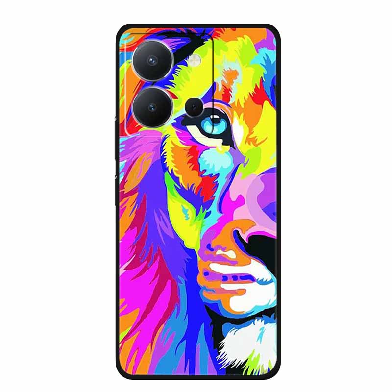 Для Vivo Y36 4G Чехол Роскошный ТПУ Мягкий Силиконовый Чехлы для Телефона Задняя Крышка Для VivoY36 4G Русская Версия Ударопрочный Цветы Новый Funda