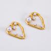 2pcs Stainless Steel Enamel Butterfly Pendants Crystal Bead Imitation Pearl Shell Heart Charm DIY Trendy Necklace Jewelry Making