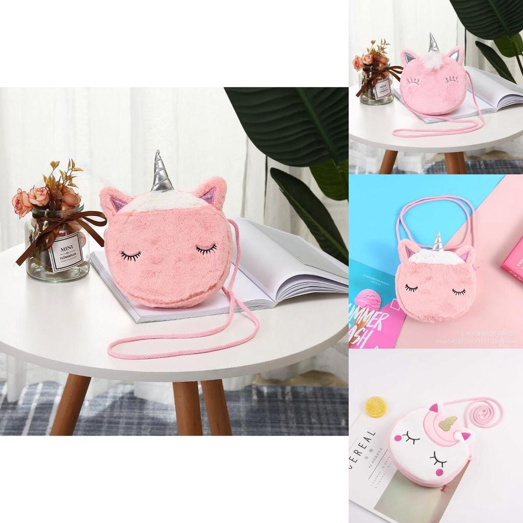 Мягкий вельветовый кошелек-единорог на одном ремешке, идеально подходящий для путешествий и активного отдыха