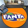 Fanta Orange Refreshment Round Rug for Livingroom,Bedroom, Palyroom, Chair Rug, Area rug, Circle Carpet, Fan Christmas gift