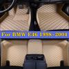 Car Foot Pads For BMW E46 1998-2004 Car Interior Accessories Protective Pad Custom Auto Floor Mats Automobile Carpet