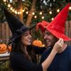 with Lace Halloween Witch Hat Wide Brim Vintage Cosplay Cap Halloween Decor Hat  Halloween Party