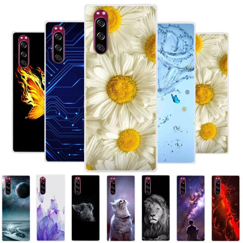 Чехол для Sony Xperia 5 Бампер для Xperia5 Мягкий чехол для телефона из силикона и ТПУ Для Sony experia 5 J9210 J8210 J8270 6.1" Чехлы Мультяшный