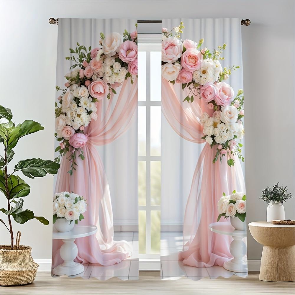 2 штуки Модные шторы с принтом под ложный фон, размер 30*65, для спальни и гостиной, украшение дома, украшение комнаты