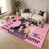 Custom Name Crystal Velvet Rug,aespa Comfortable Anti Slip Floor Mat For Room Decoration
